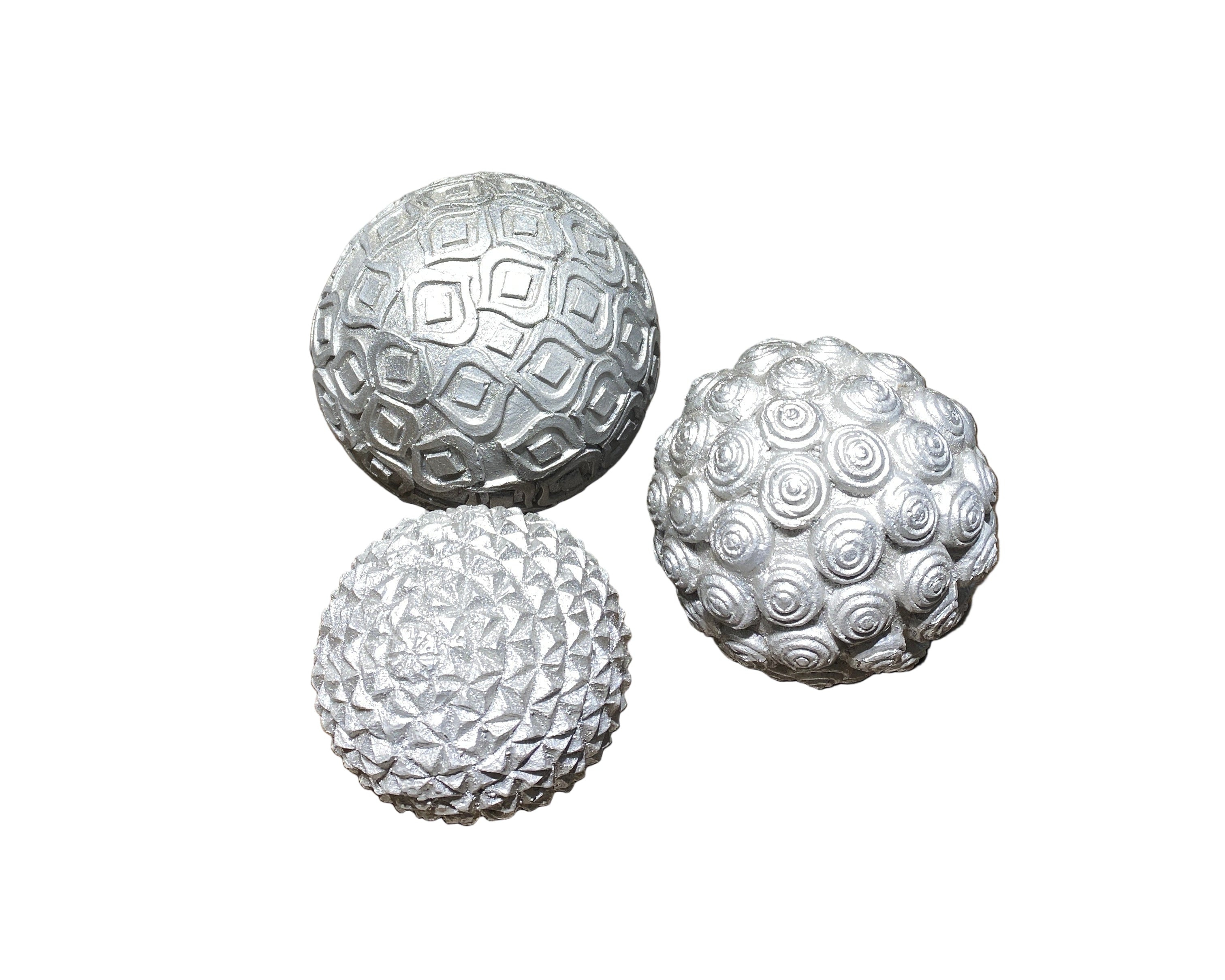 Esfera decorativa plateada L