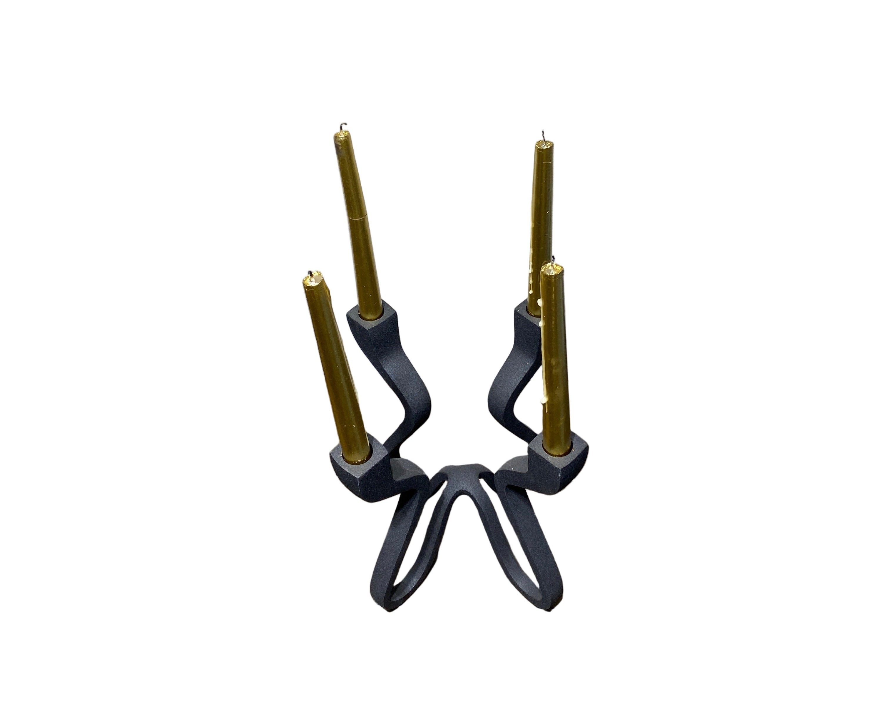 Candelabro fierro 4 velas