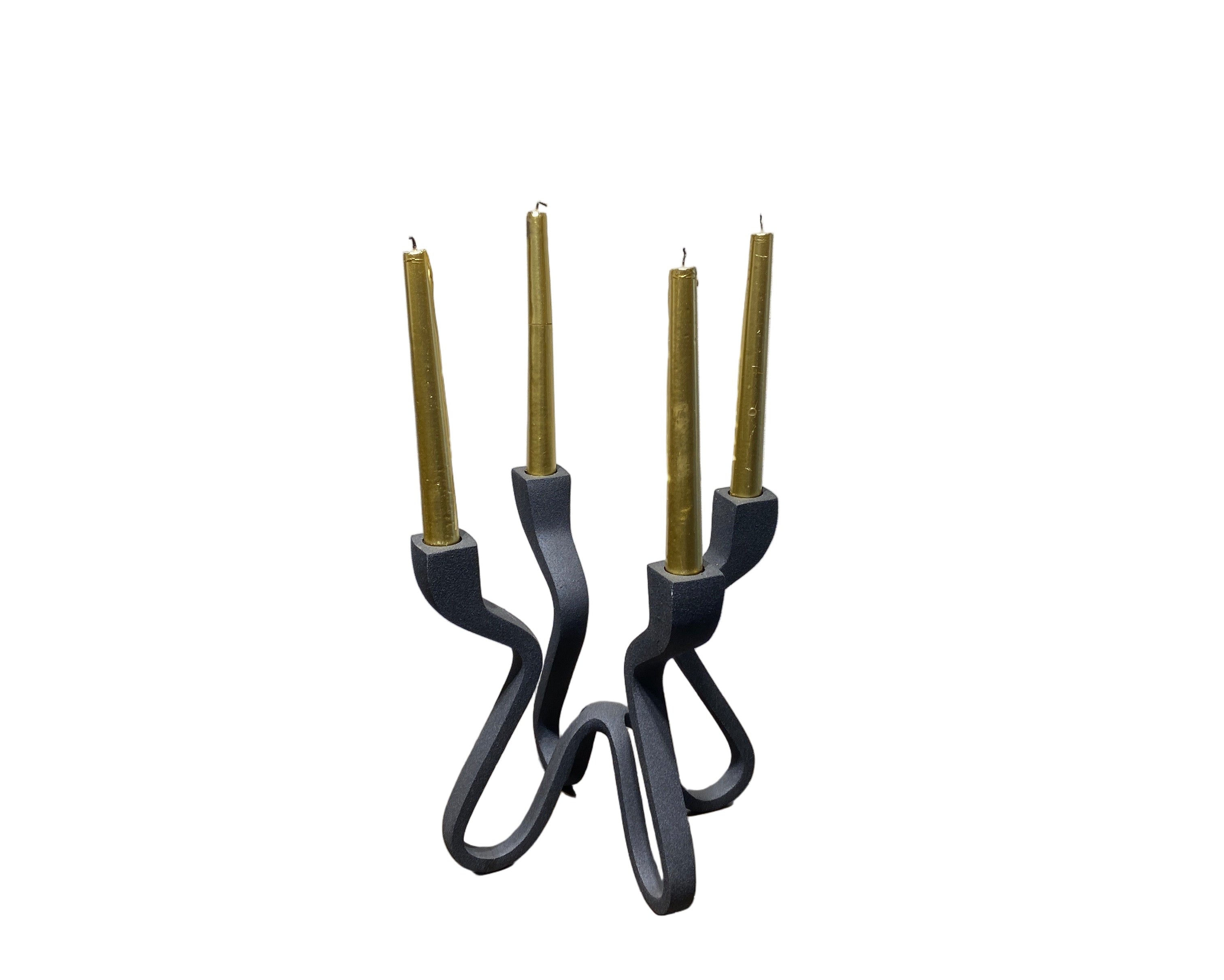 Candelabro fierro 4 velas