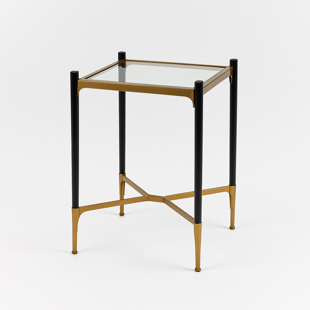 Mesa Lateral Fierro Vidrio