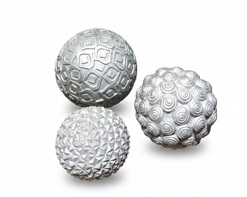 Esfera decorativa plateada L