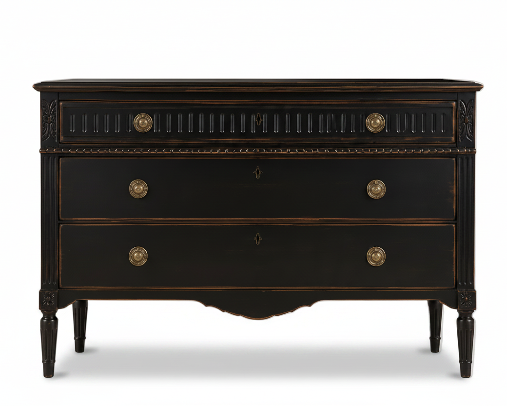 Mueble tallado espiga 3 cajones