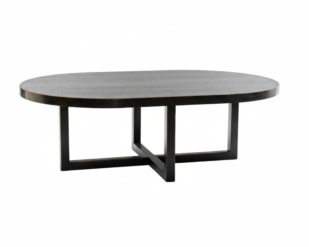 Mesa de centro madera ovalada