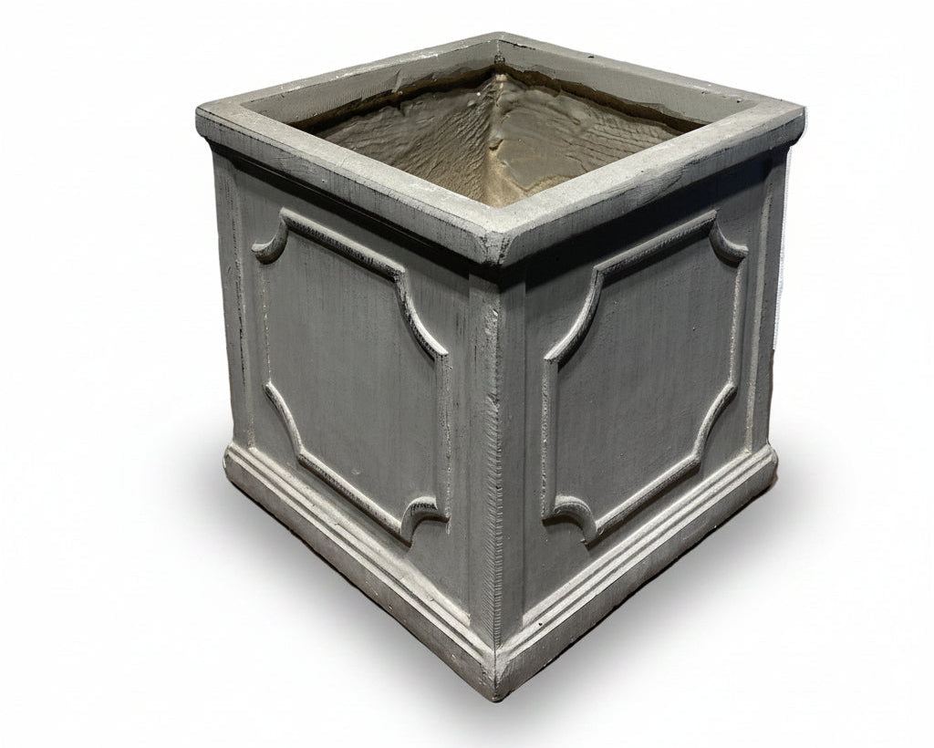 Macetero cubo gris S 25 x 25