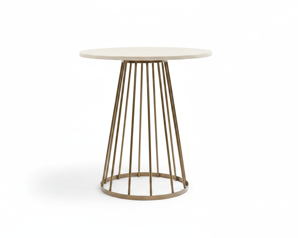 Mesa Lateral Base Fierro Dorada