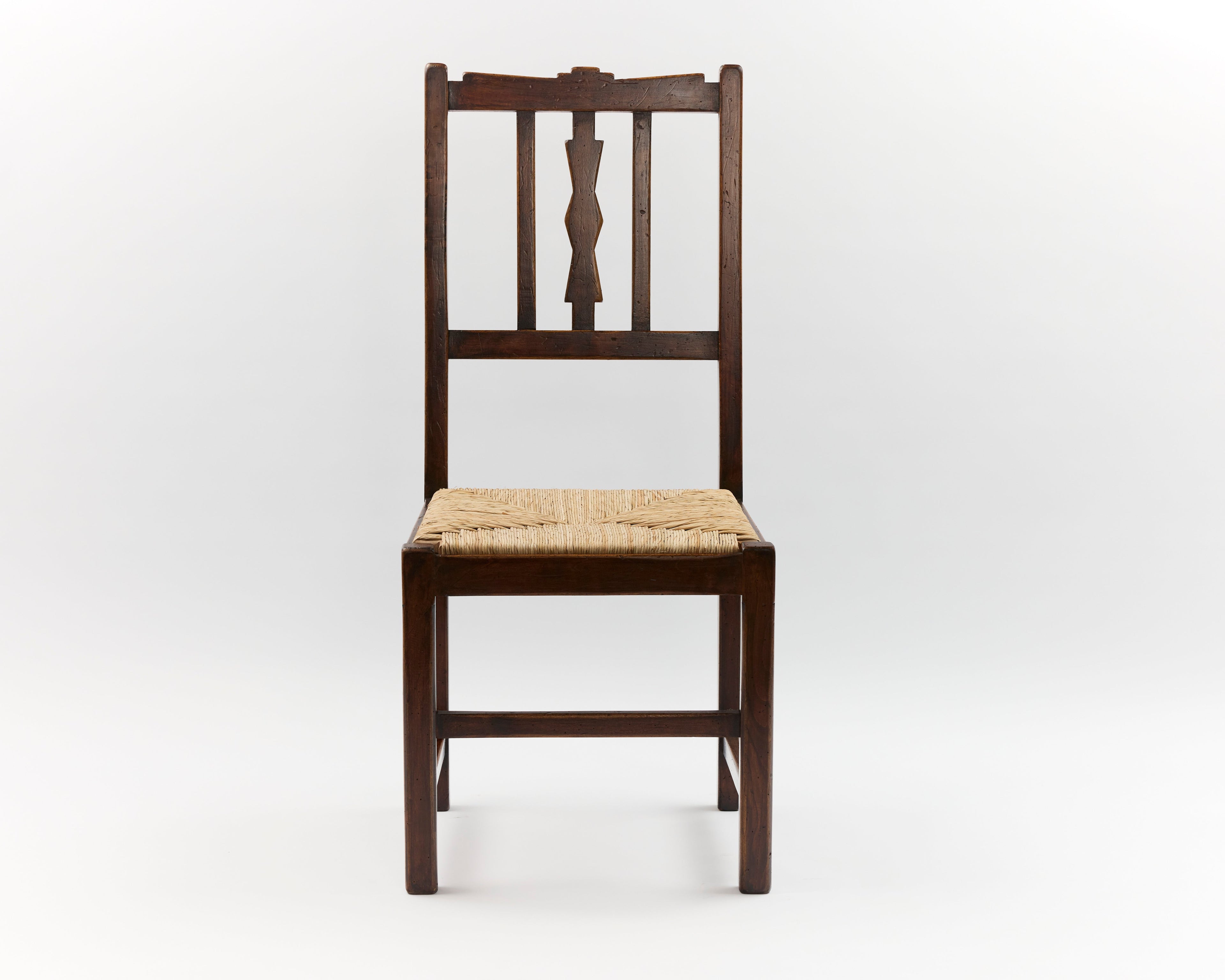 Silla Totora A Nogal Envejecido