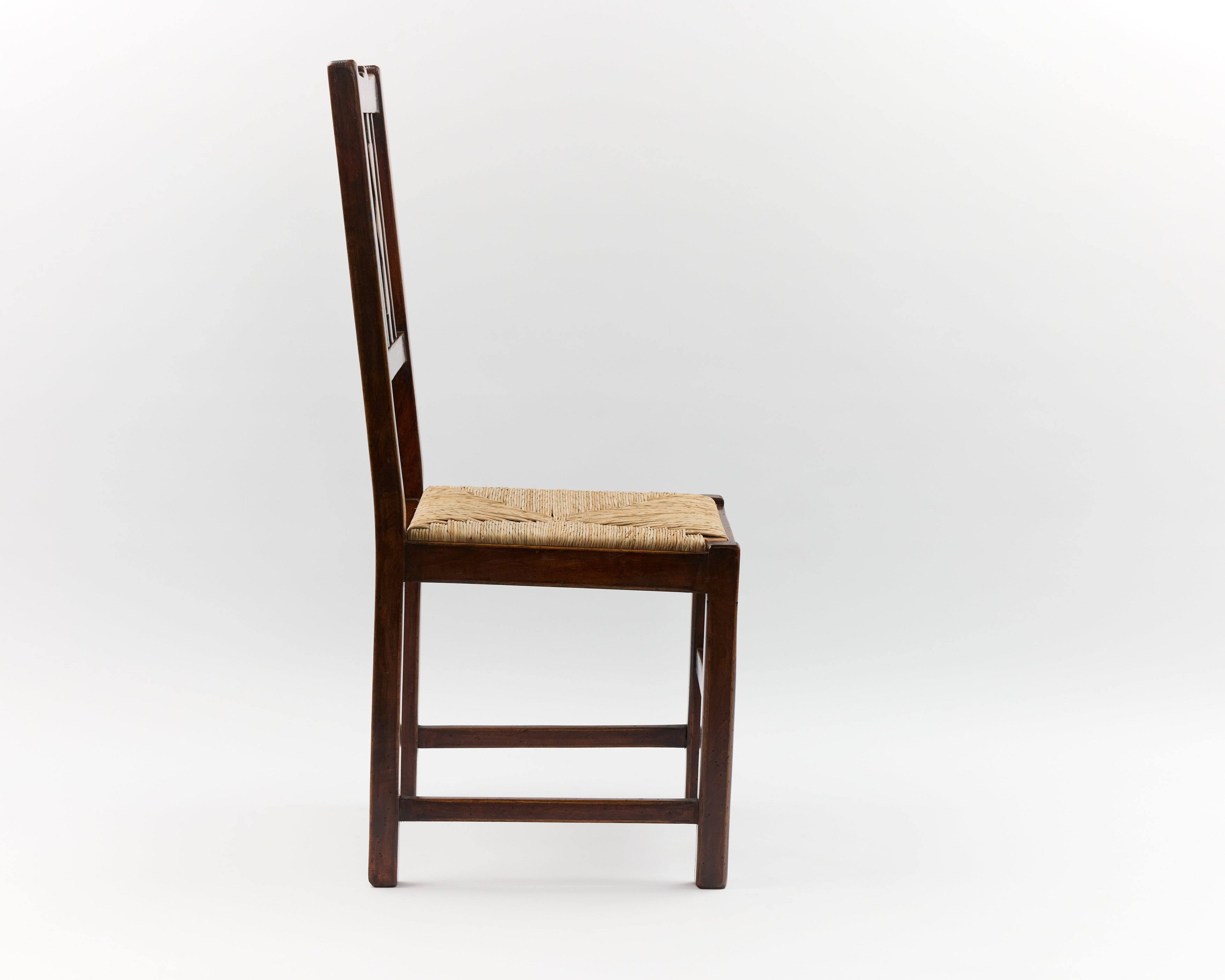 Silla Totora A Nogal Envejecido