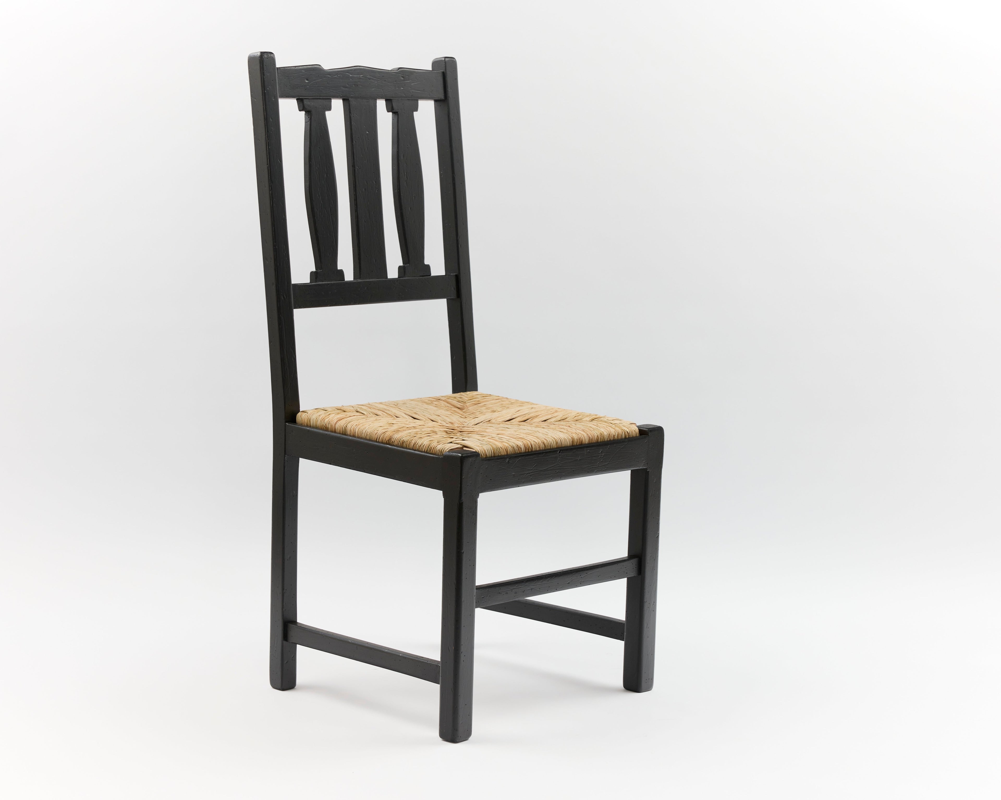 Silla Totora B Negro Envejecido