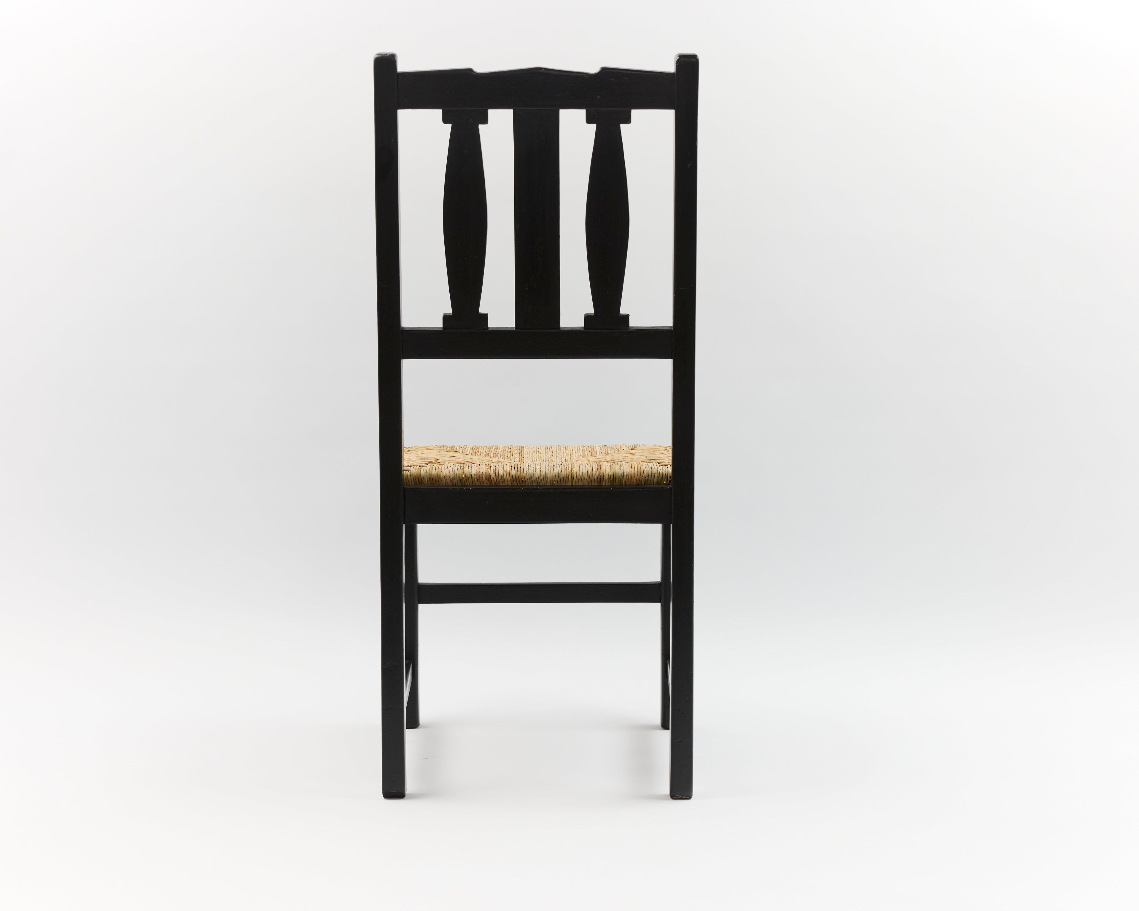 Silla Totora B Negro Envejecido