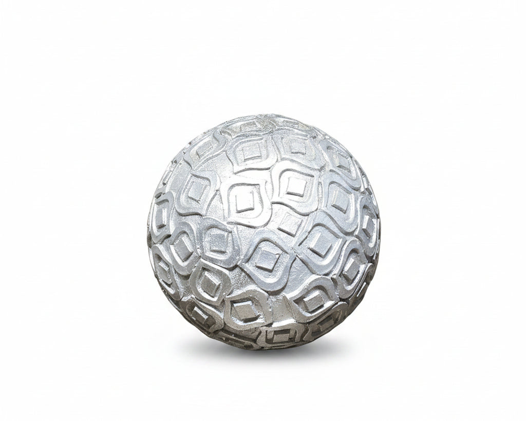 Esfera decorativa plateada L