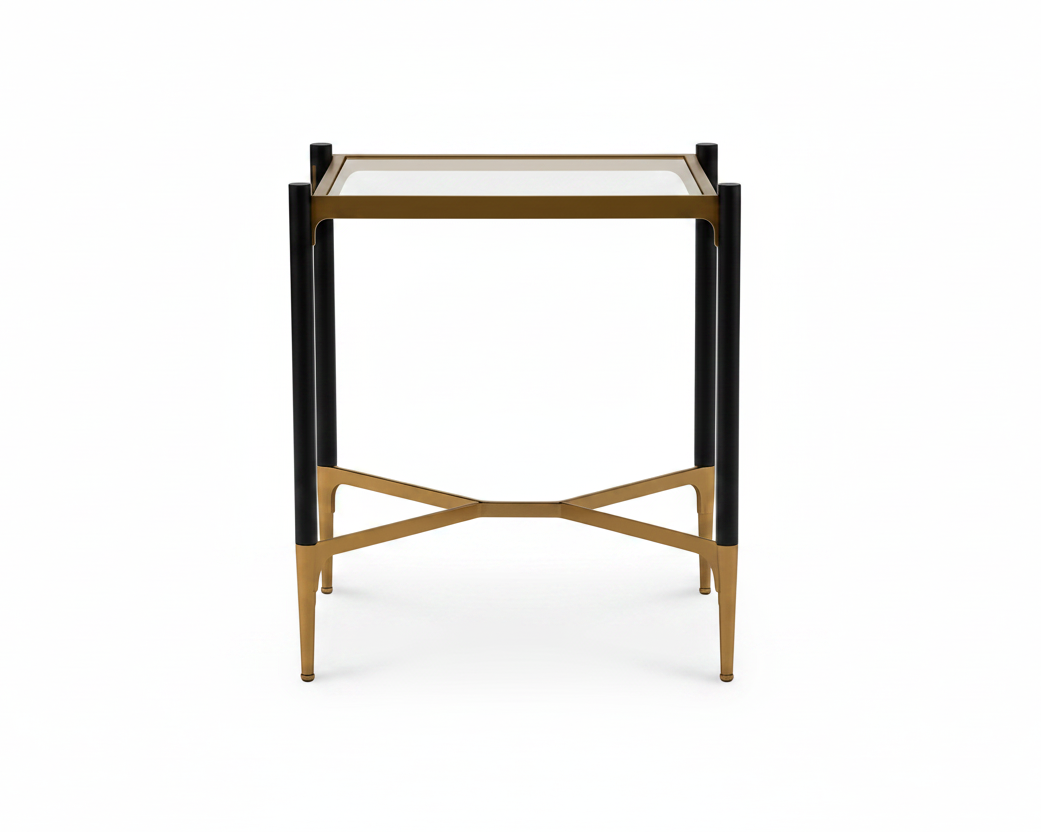 Mesa Lateral Fierro Vidrio