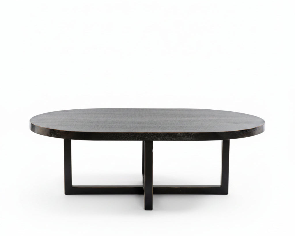 Mesa de centro madera ovalada