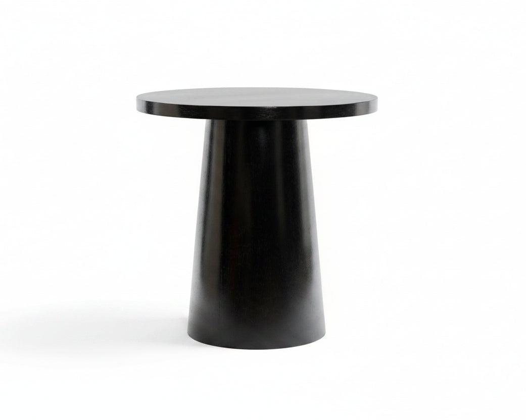 Mesa Lateral Base conica Madera