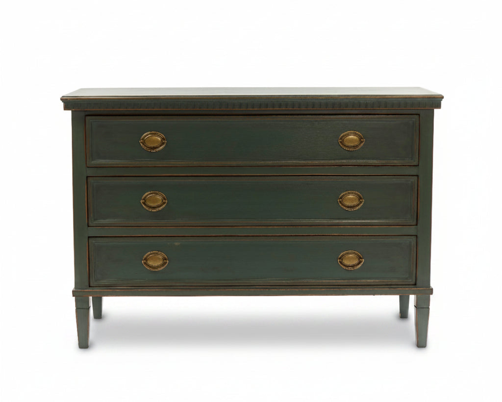 Mueble Tallado Arriba 3 cajones Verde