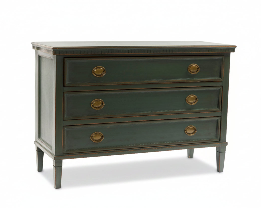 Mueble Tallado Arriba 3 cajones Verde
